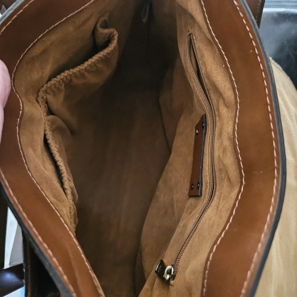 Patricia Nash Signature Map Leather Crossbody Rust NWT - Picture 4 of 10